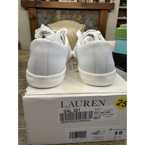 Lauren Ralph Lauren Janson II Sneakers Women's Optic White Comfort Shoes TZP927 - Picture 6 of 11